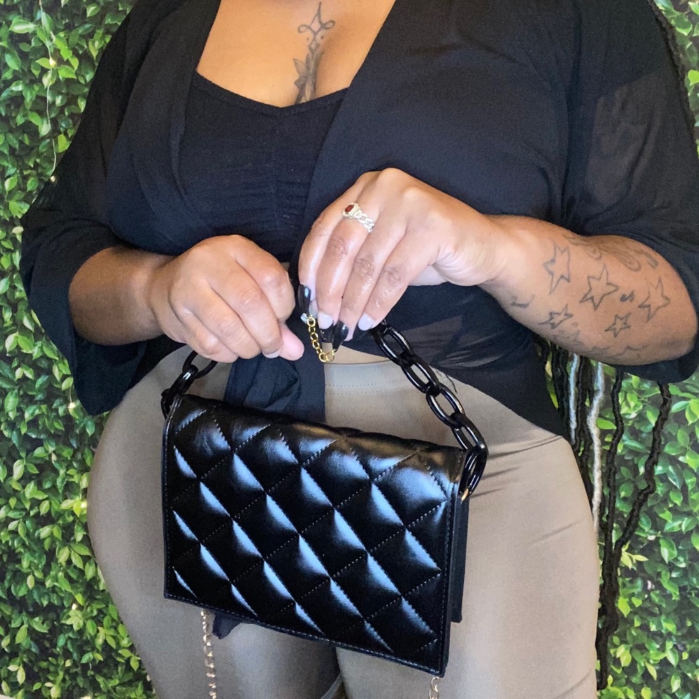 Mini Quilted Double Chain Satchel Bag (ON SALE!)